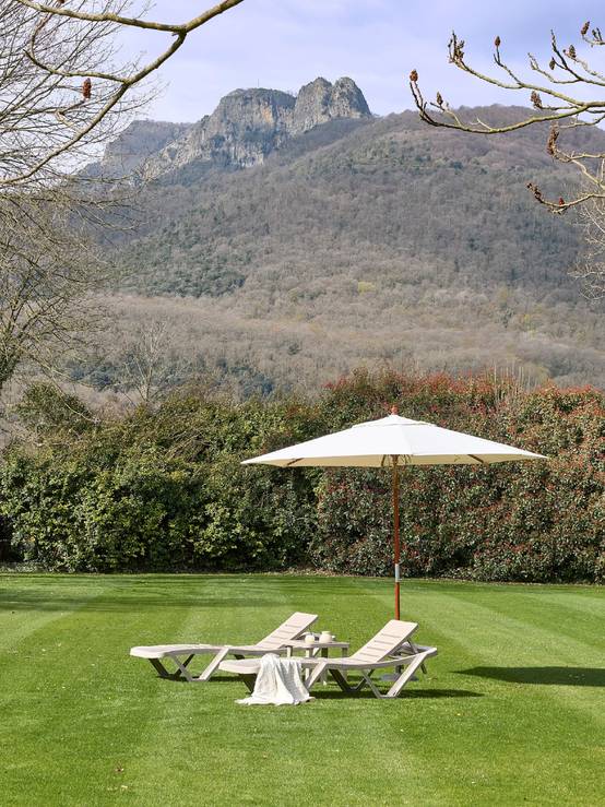 Parasol extérieur Ø300 cèdre - naturel MADEIRA garbar - Image 4