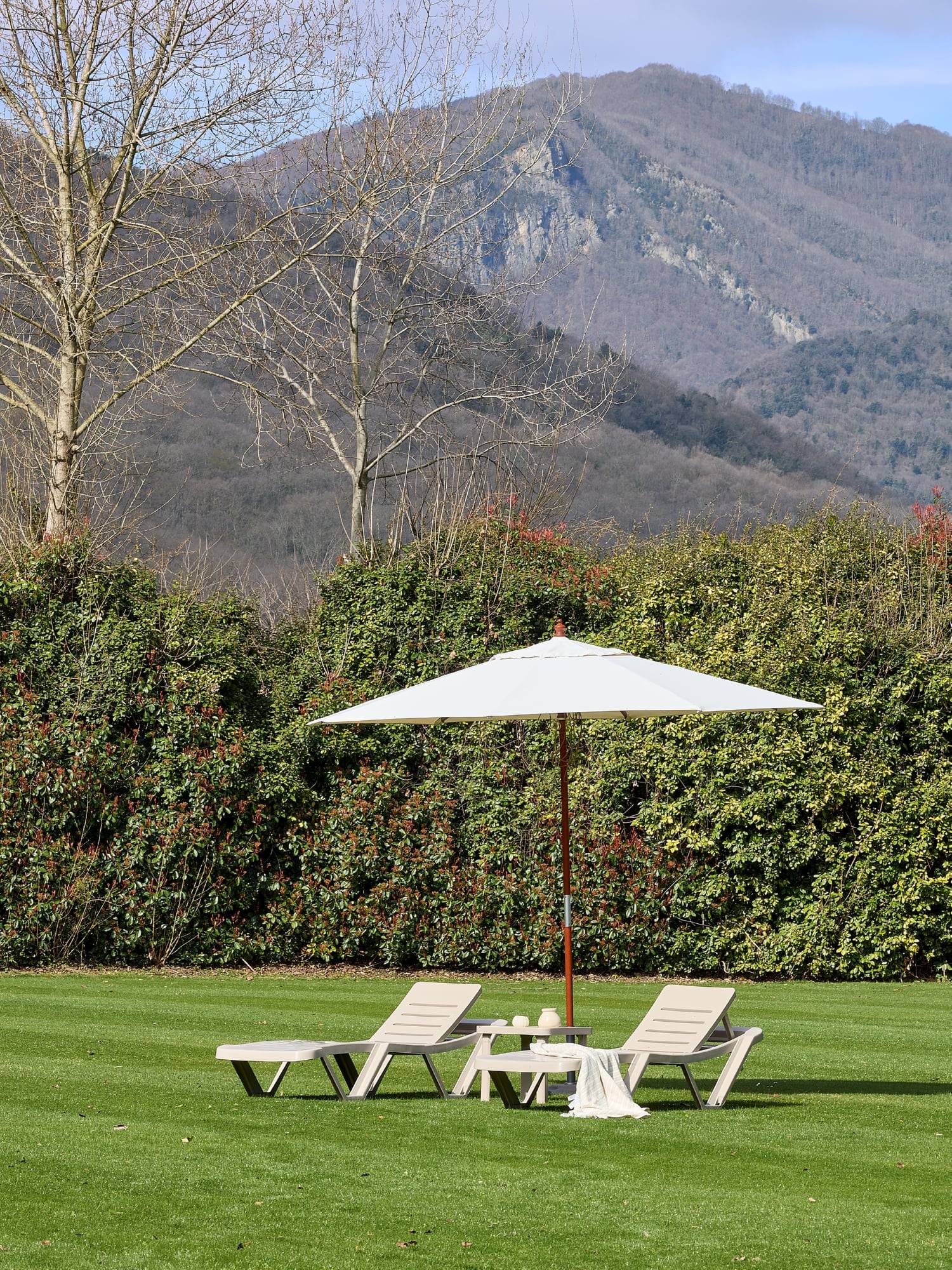 Parasol extérieur Ø300 cèdre - naturel MADEIRA garbar - Image 2
