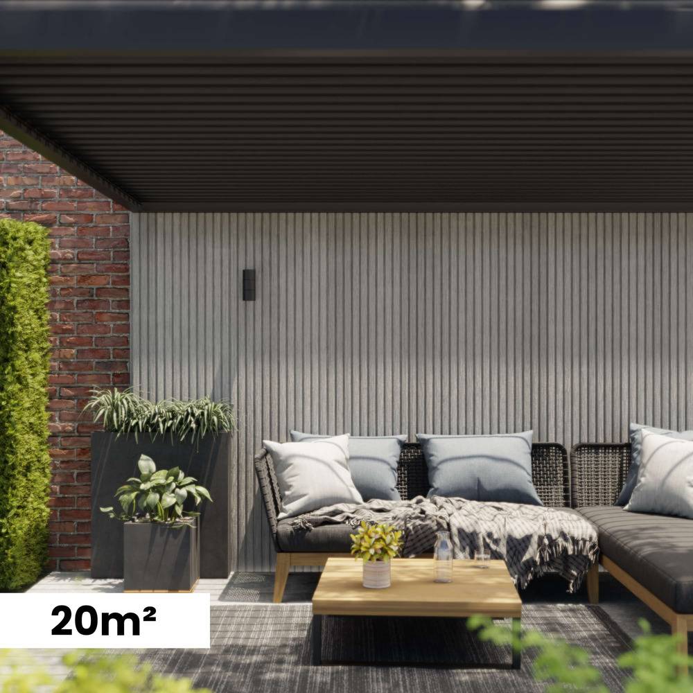 Kit Bardage Composite MEZZO Earl grey - Superficie : 20m² - Dimension des lames : 220x17,8x2,3 cm - Aspect mat - Image 1