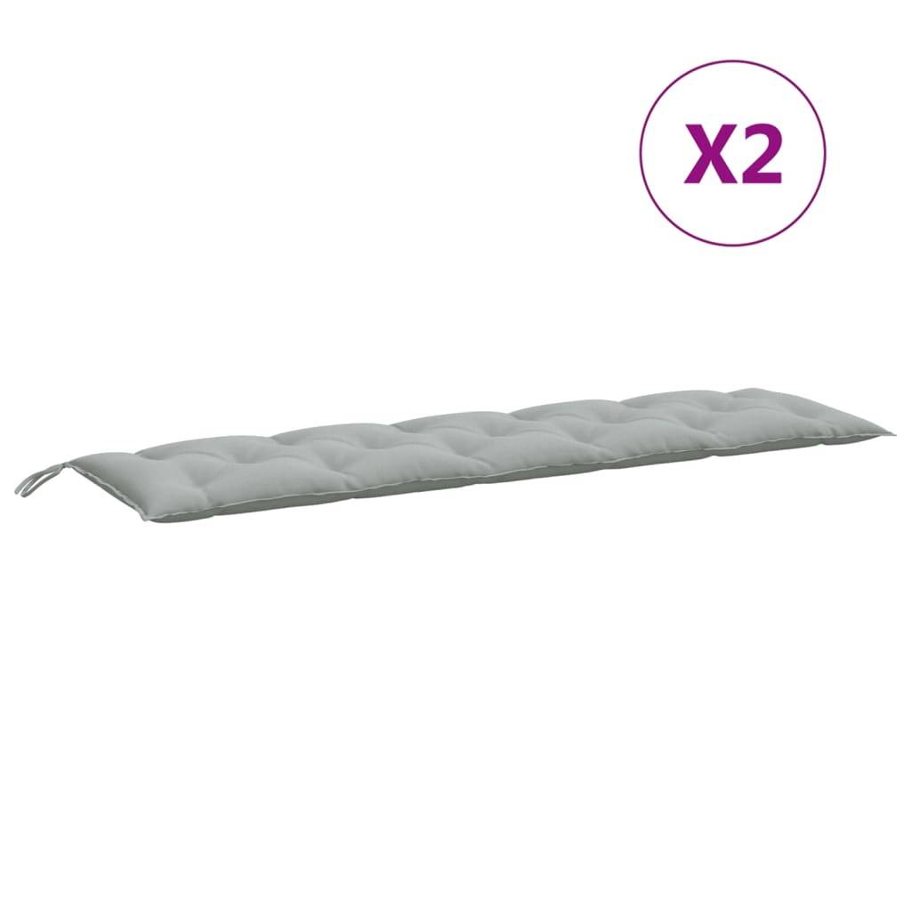 ComfortXL - Set 2 Coussins pour banc XXL Polyester Confort Moelleux pour Salon de Jardin Gris Clair 180x50 cm – ComfortXL Outdoor Living - Image 4