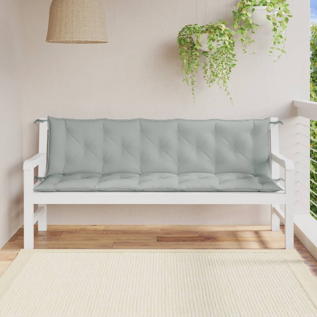 ComfortXL - Set 2 Coussins pour banc XXL Polyester Confort Moelleux pour Salon de Jardin Gris Clair 180x50 cm – ComfortXL Outdoor Living - Image 3