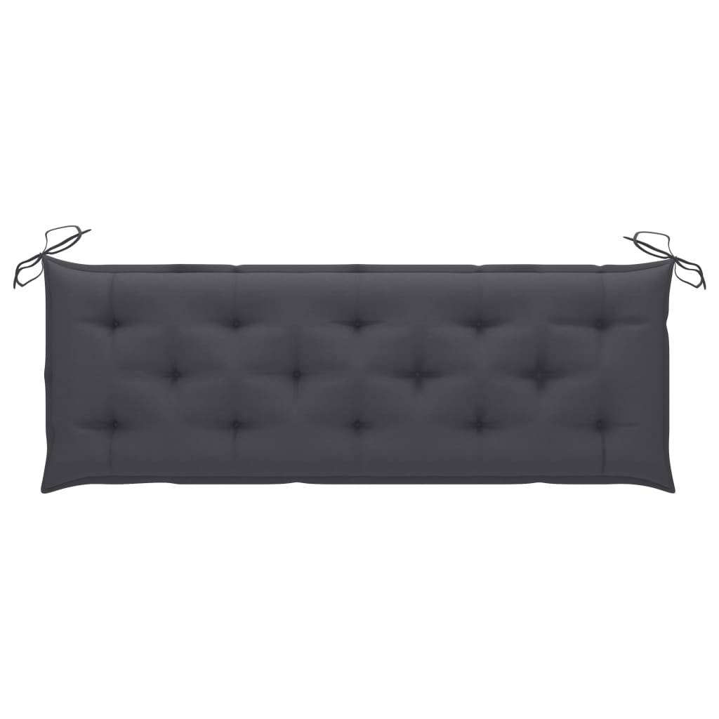 Helloshop26 - Banc de jardin meuble de patio d'extérieur terrasse avec coussin 157 cm bois d'acacia massif - Image 7