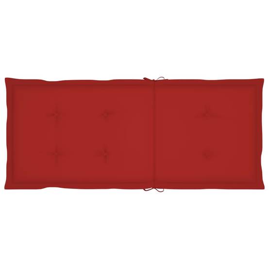 PANGIVO - Chaise de jardin inclinable bois acacia coussin rouge 57 x 69 x 111 cm - PANGIVO - Image 8