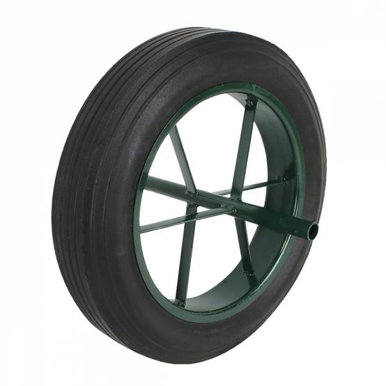 Roue pleine pour brouette - Ø 38.5 x 6.5 cm - Axe 20 mm - Linxor - Image 1