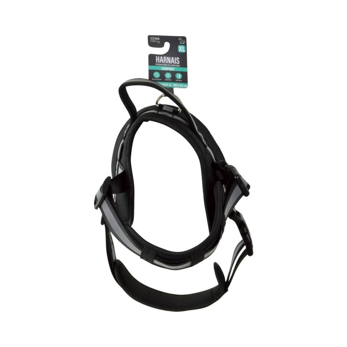 Love Story - Harnais Réglable Confort "Essentiel" 100-115cm Noir - Image 2