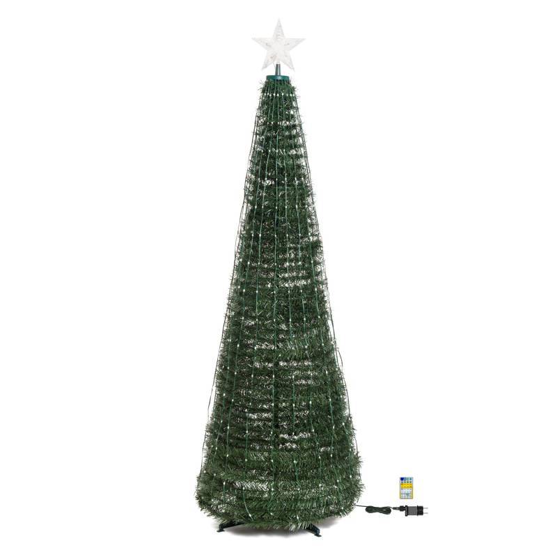 Lotti - Sapin lumineux conique animé H210cm 380 PixelLED blanc chaud et froid haute luminosité avec télécommande Lotti - Image 4