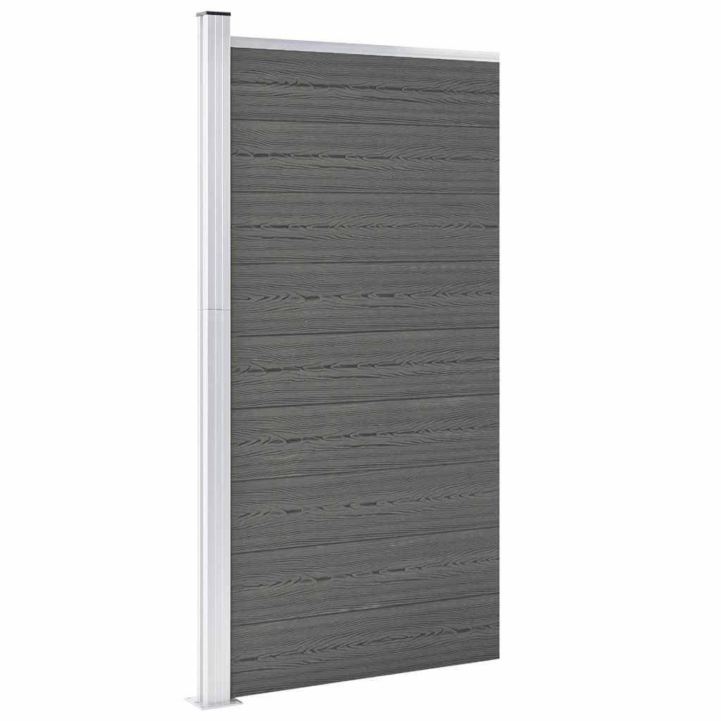 Panneau de clôture WPC gris 95 x 186 cm - PANGIVO - Image 1