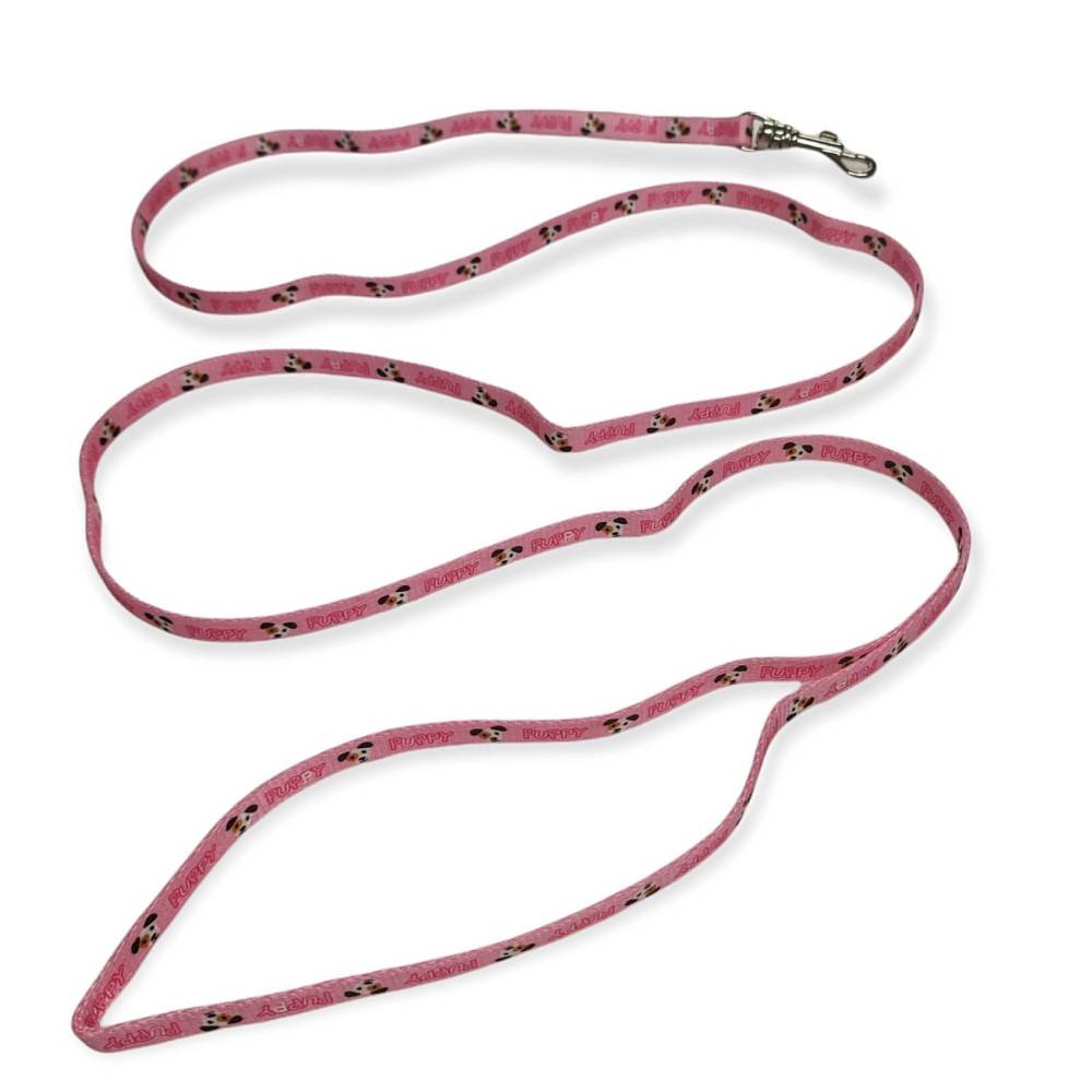 Laisse rose PUPPY MASCOTTE 1,20m pour chiots - Image 1