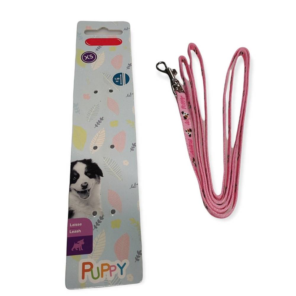 Laisse rose PUPPY MASCOTTE 1,20m pour chiots - Image 3