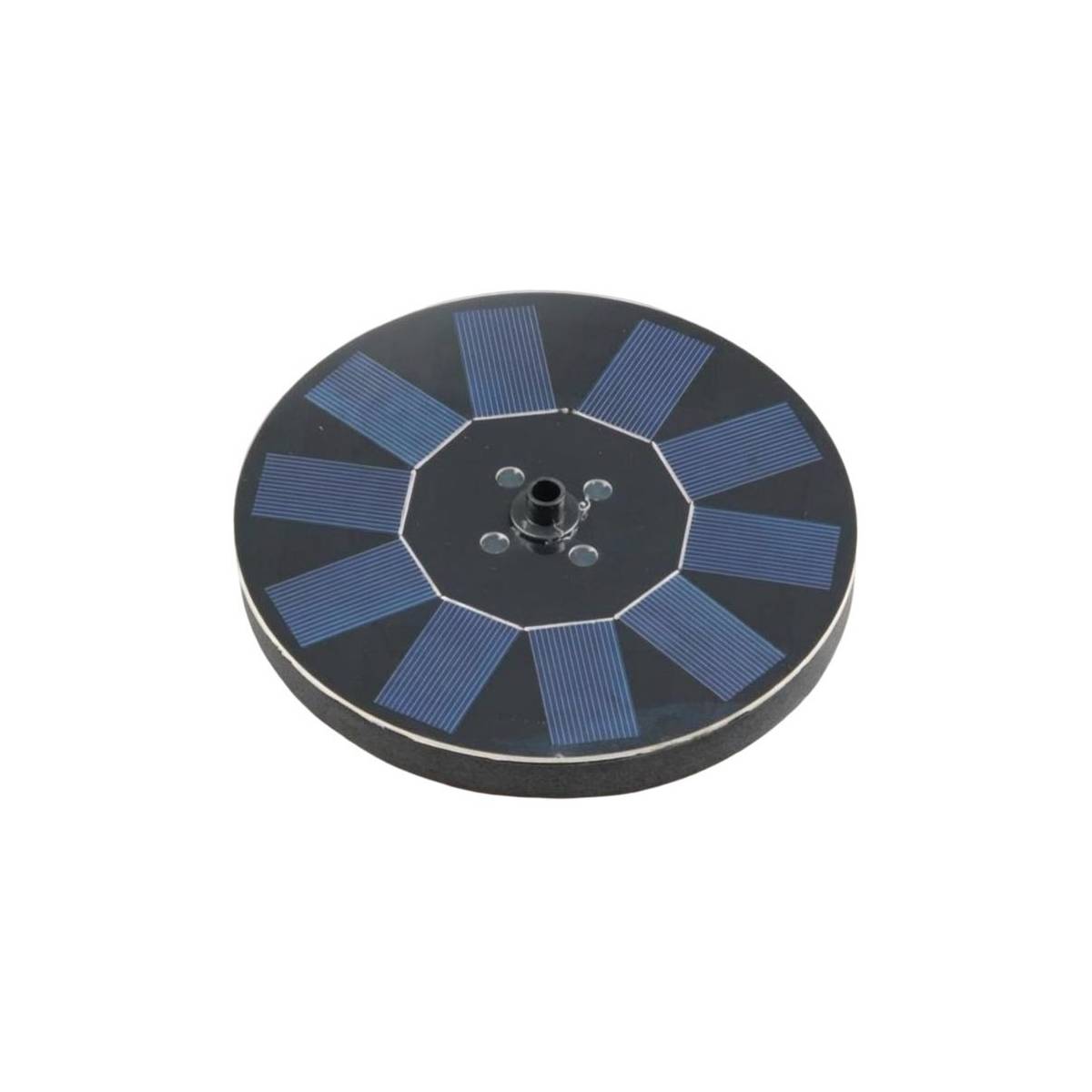 Just Sun - Fontaine extérieure ronde en résine alimentation solaire Fontaine + batterie + éclairage Just Sun - Image 1