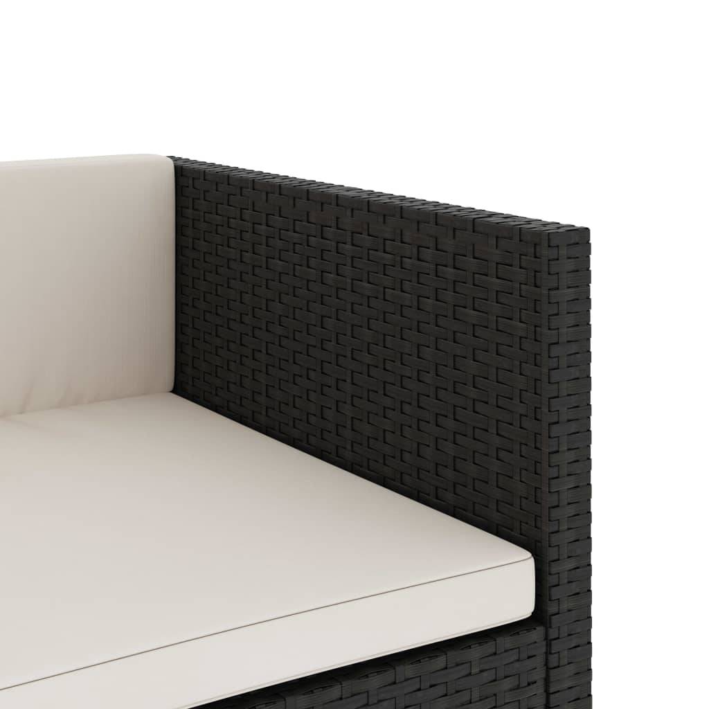 Vidaxl - Salon de jardin 5 pcs avec coussins Résine tressée Noir vidaXL 48132 - Image 4
