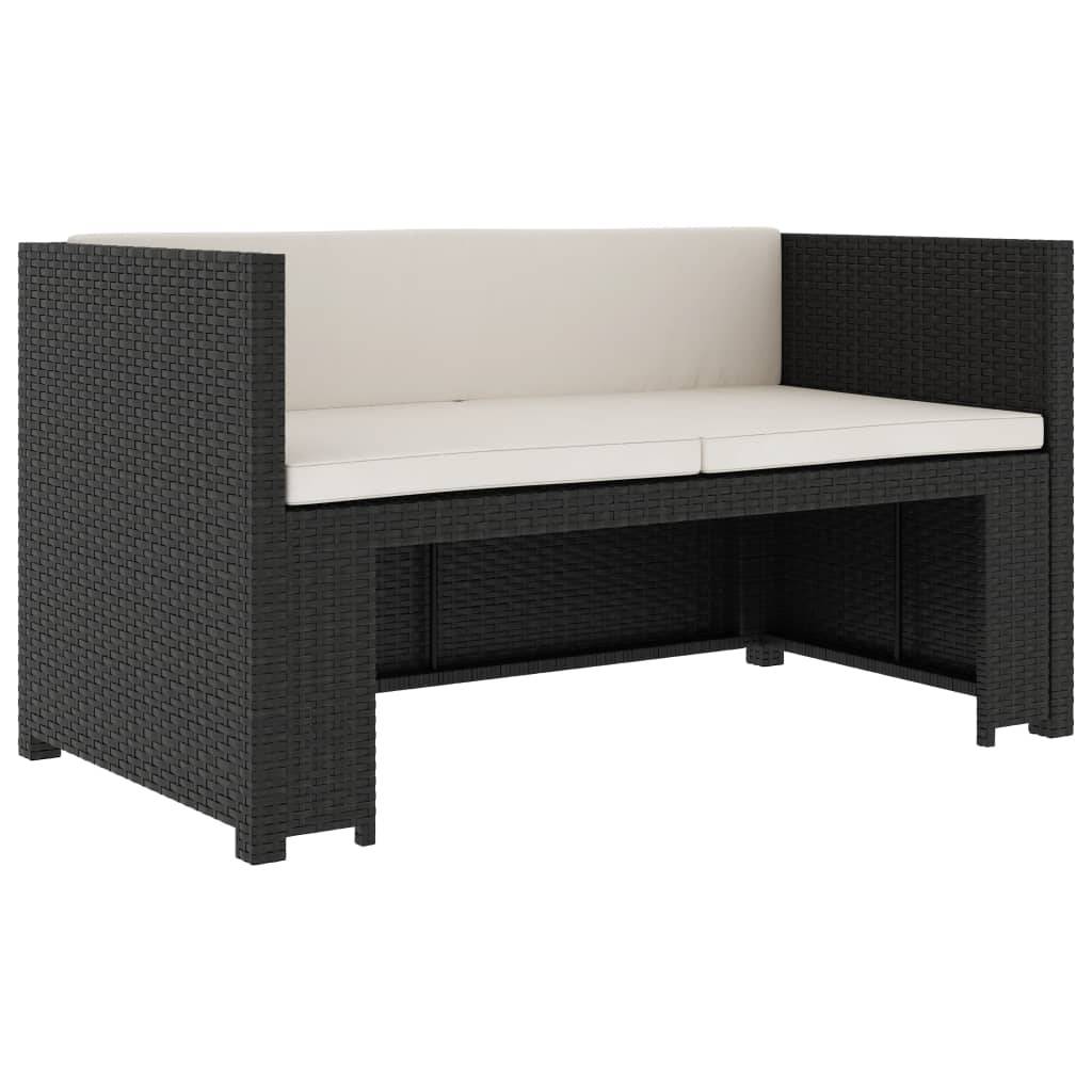 Vidaxl - Salon de jardin 5 pcs avec coussins Résine tressée Noir vidaXL 48132 - Image 9