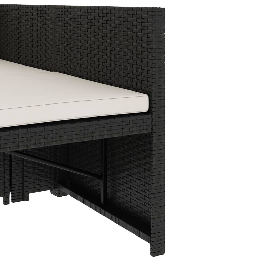 Vidaxl - Salon de jardin 5 pcs avec coussins Résine tressée Noir vidaXL 48132 - Image 5