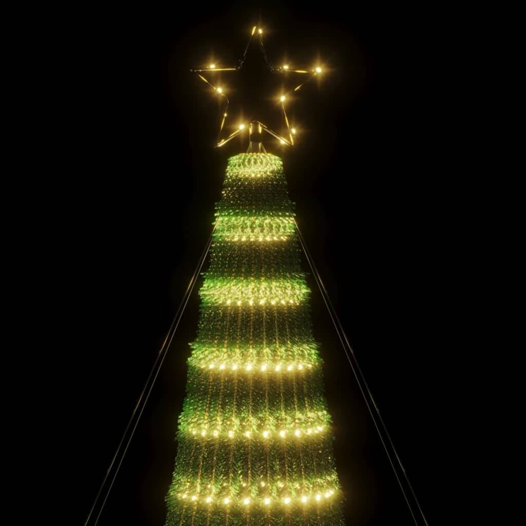 Sapin De Noël - Arbre de Noël lumineux conique 688 LED blanc chaud 300 cm - Image 6