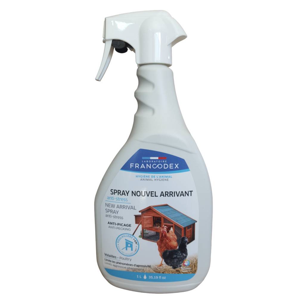 Francodex - Spray nouvel arrivant Volailles anti stress 1L - Image 1