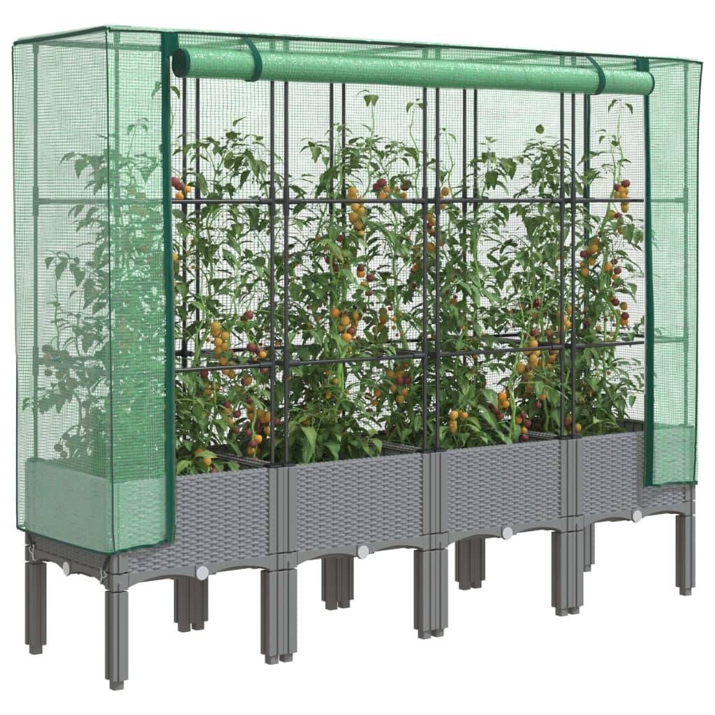 Vidaxl - Jardinière surélevée avec housse aspect rotin 160x40x140 cm vidaXL 4015863 - Image 1