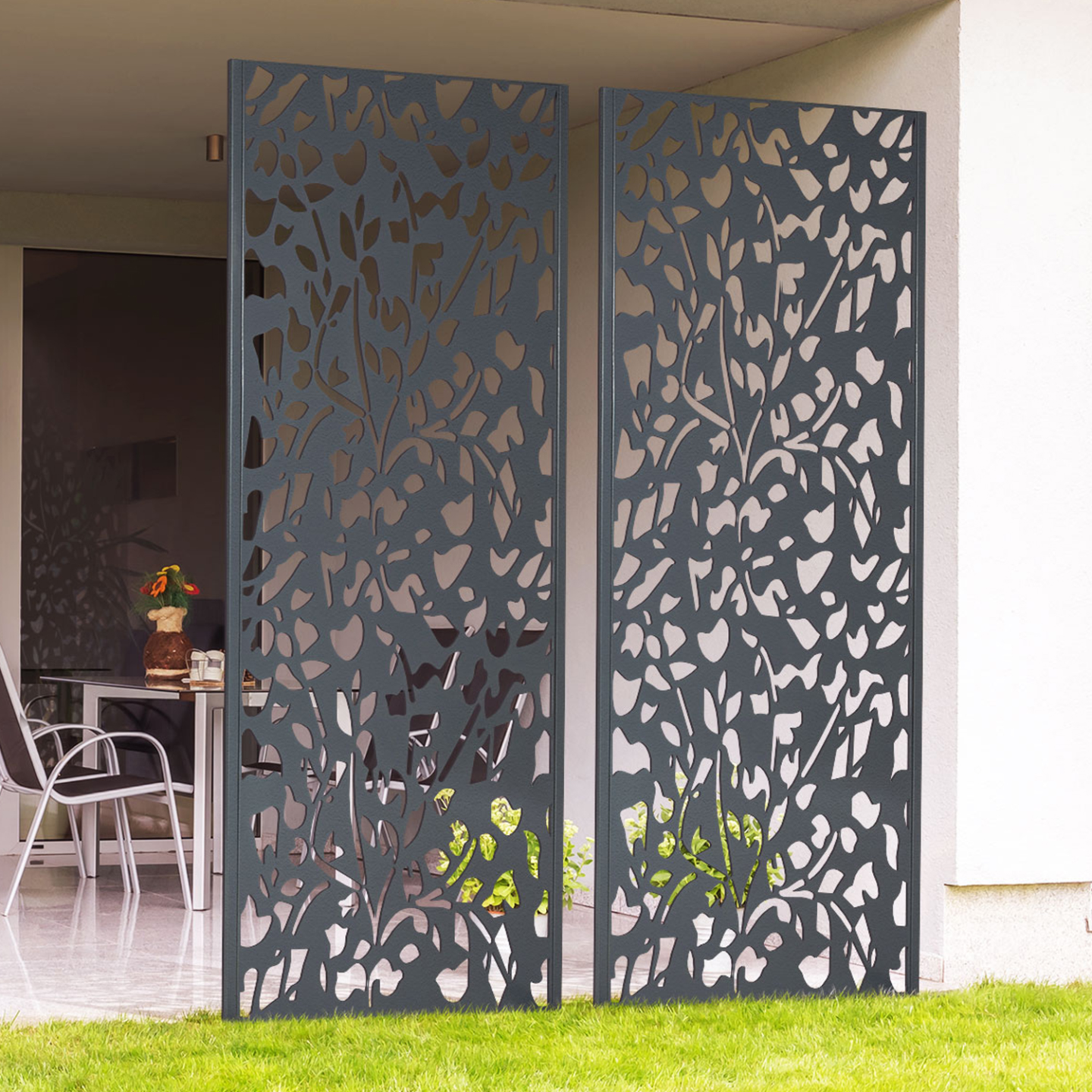 Panneau décoratif universel 150 x 50 CM FLOWER gris - Image 1