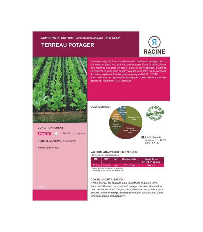 Terreau potager, 48 sacs de 50L - PRO218-48x50 - Image 4