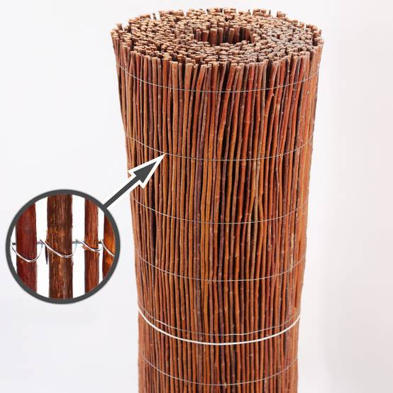 Clôture en osier Aquagart 10m x 80cm I Brise-vue en osier I Brise-vue naturel pour jardins, balcons et terrasses - Image 2
