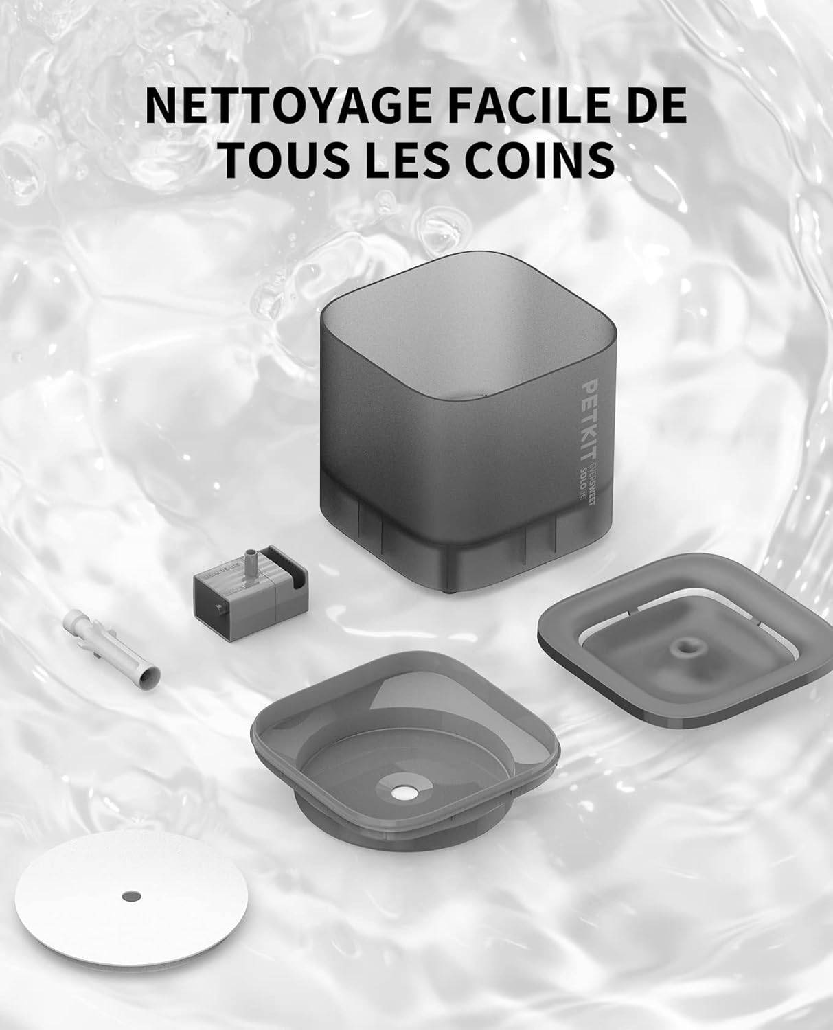EVERSWEET SOLO CYBERTAIL fontaine a eau pour animaux 1.8L blanc PETKIT - Image 6