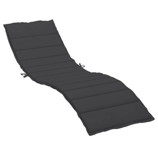 Coussin Bain de soleil | Coussin de chaise longue noir 200x70x3 cm tissu oxford Maison Chic - Image 1