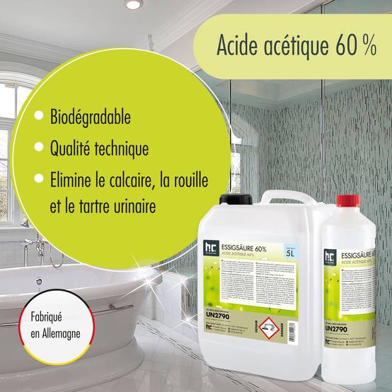Acide Acétique 60% Höfer Chemie® en bidon de 5 L x 4 - Image 3