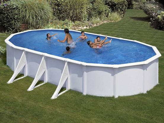Gré - Piscine acier blanc Fidji ovale 7,44 x 3,99 x 1,22 m - Gré - Image 1