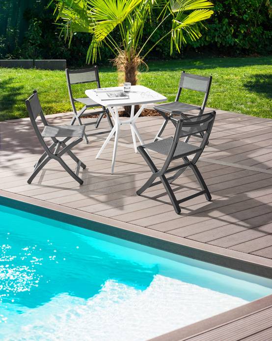 Beliani - Chaise de jardin Polypropylène Gris foncé TALCA - 45x53x83- Beliani - Image 1