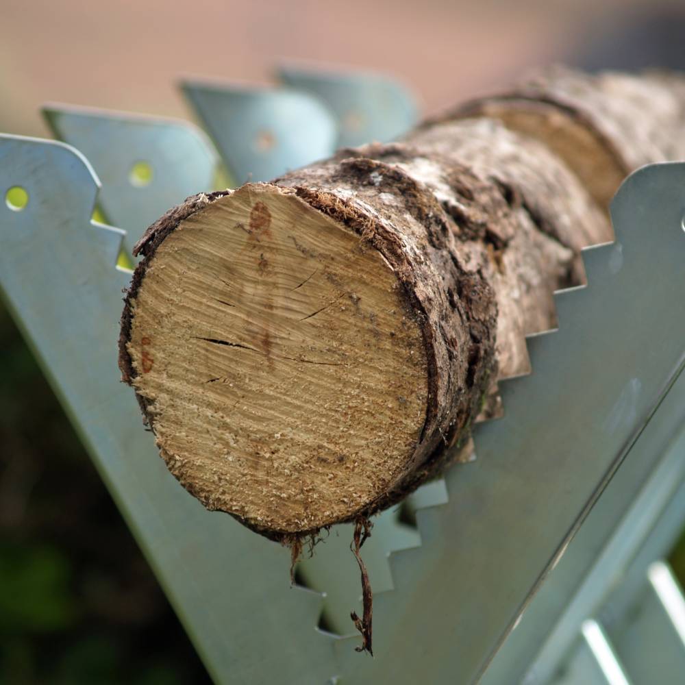 Chevalet de Sciage Pliable en Acier - Porte Bûches Robuste - Supporte Jusqu'à 150 kg - TERRE JARDIN - Image 3