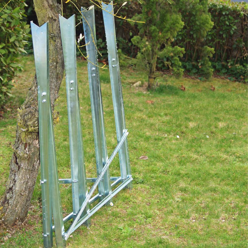 Chevalet de Sciage Pliable en Acier - Porte Bûches Robuste - Supporte Jusqu'à 150 kg - TERRE JARDIN - Image 4