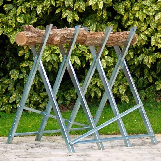Chevalet de Sciage Pliable en Acier - Porte Bûches Robuste - Supporte Jusqu'à 150 kg - TERRE JARDIN - Image 6