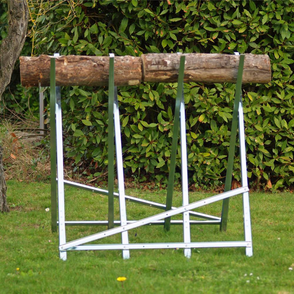 Chevalet de Sciage Pliable en Acier - Porte Bûches Robuste - Supporte Jusqu'à 150 kg - TERRE JARDIN - Image 5