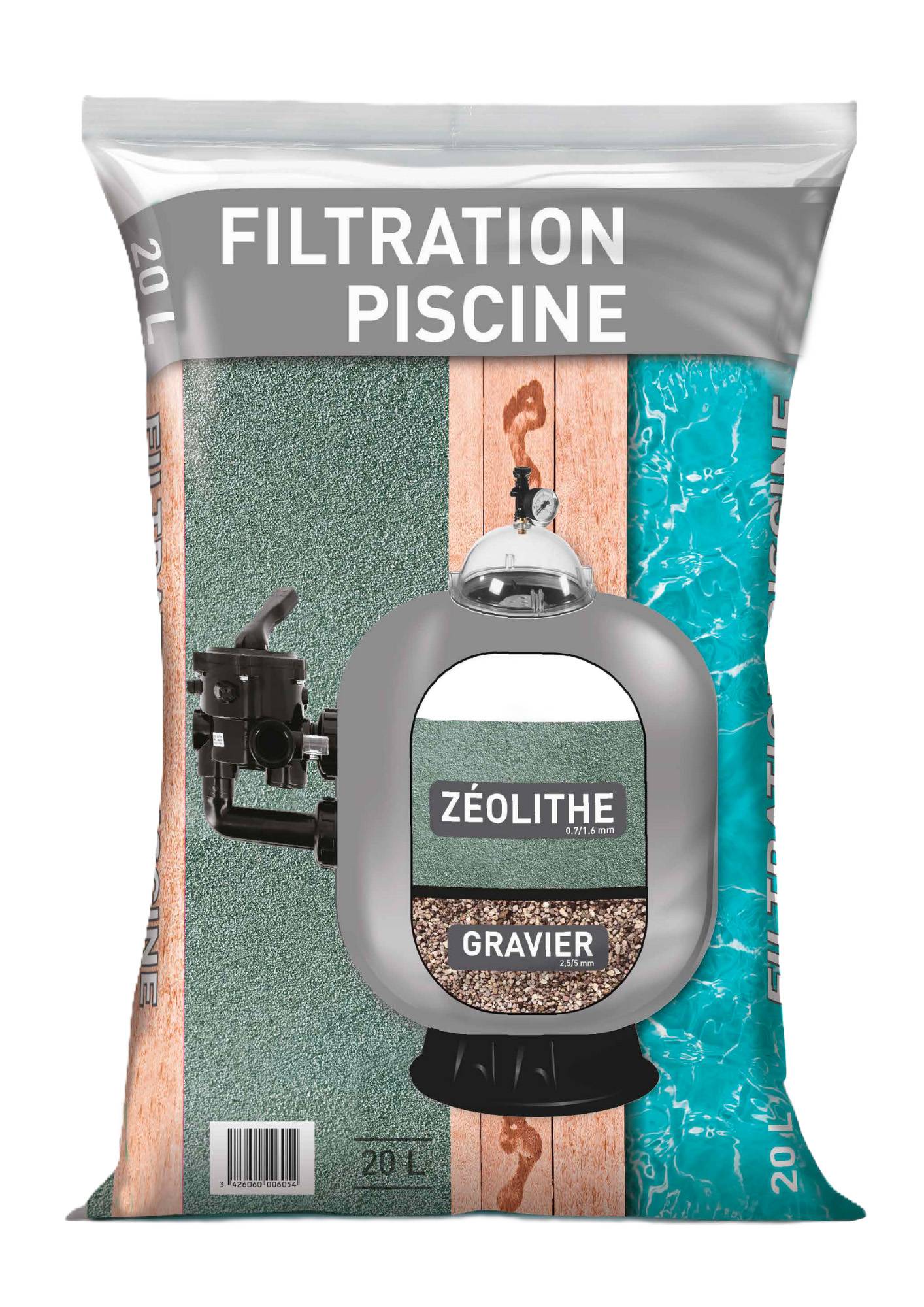 No name  - Zéolithe de filtration piscine 0,5/1 en sac de 20 L - Image 2