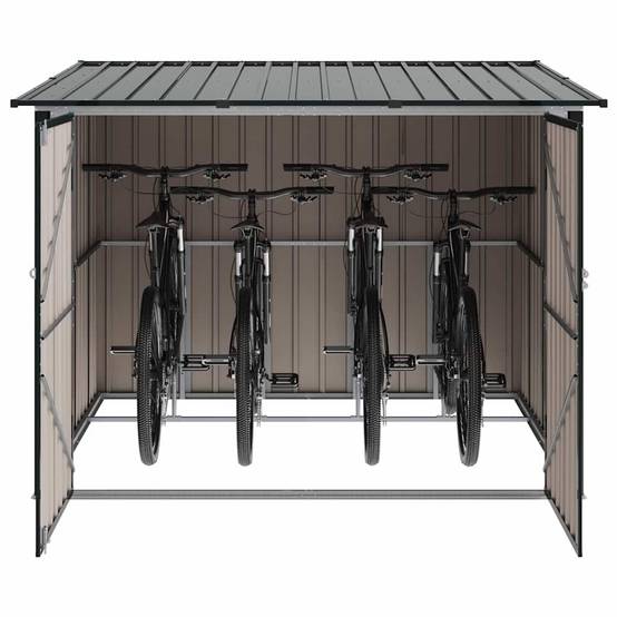 ComfortXL - Abri Vélo Métal Jardin Stockage Sécurisé 215x206cm Anthracite - ComfortXL Outdoor Living - Image 3