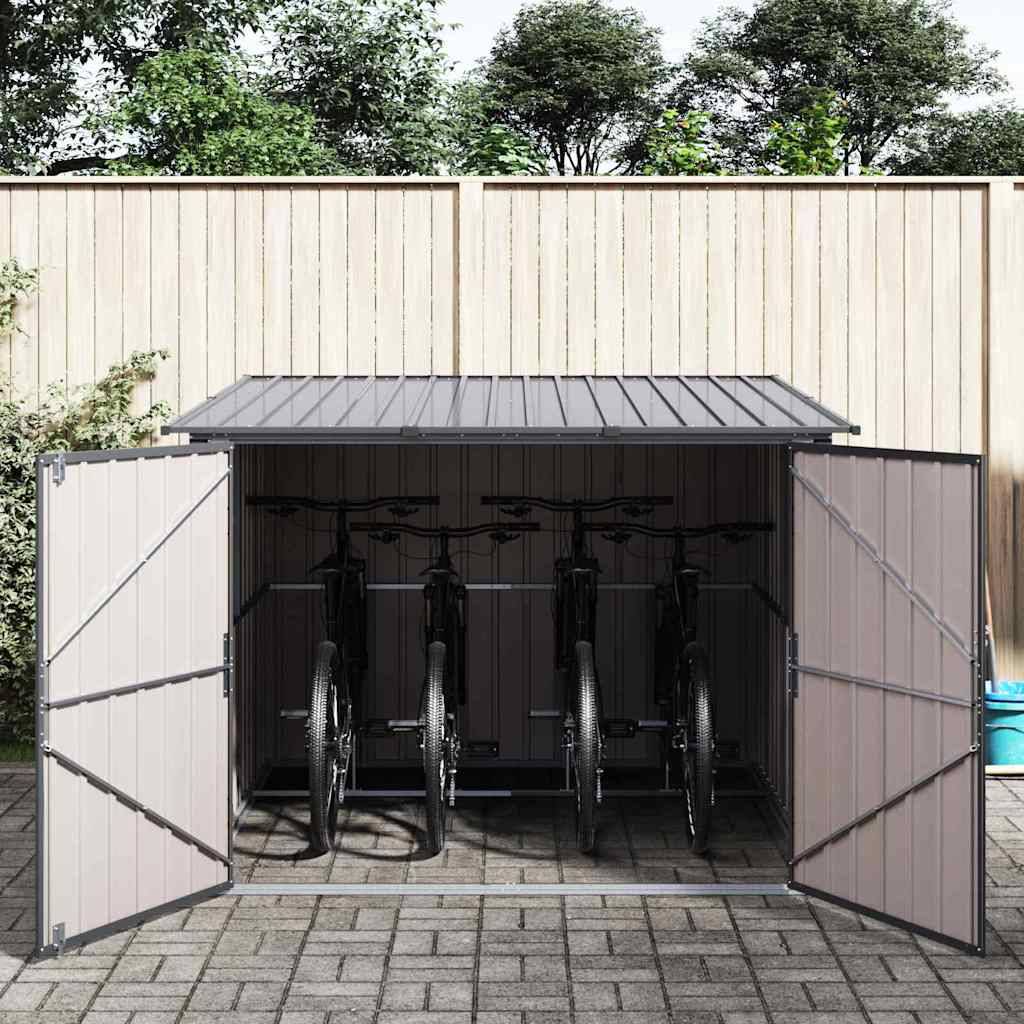 ComfortXL - Abri Vélo Métal Jardin Stockage Sécurisé 215x206cm Anthracite - ComfortXL Outdoor Living - Image 4