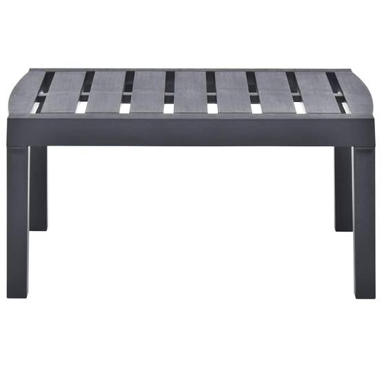 Table de jardin plastique anthracite 78 x 55 x 38 cm - PANGIVO - Image 2