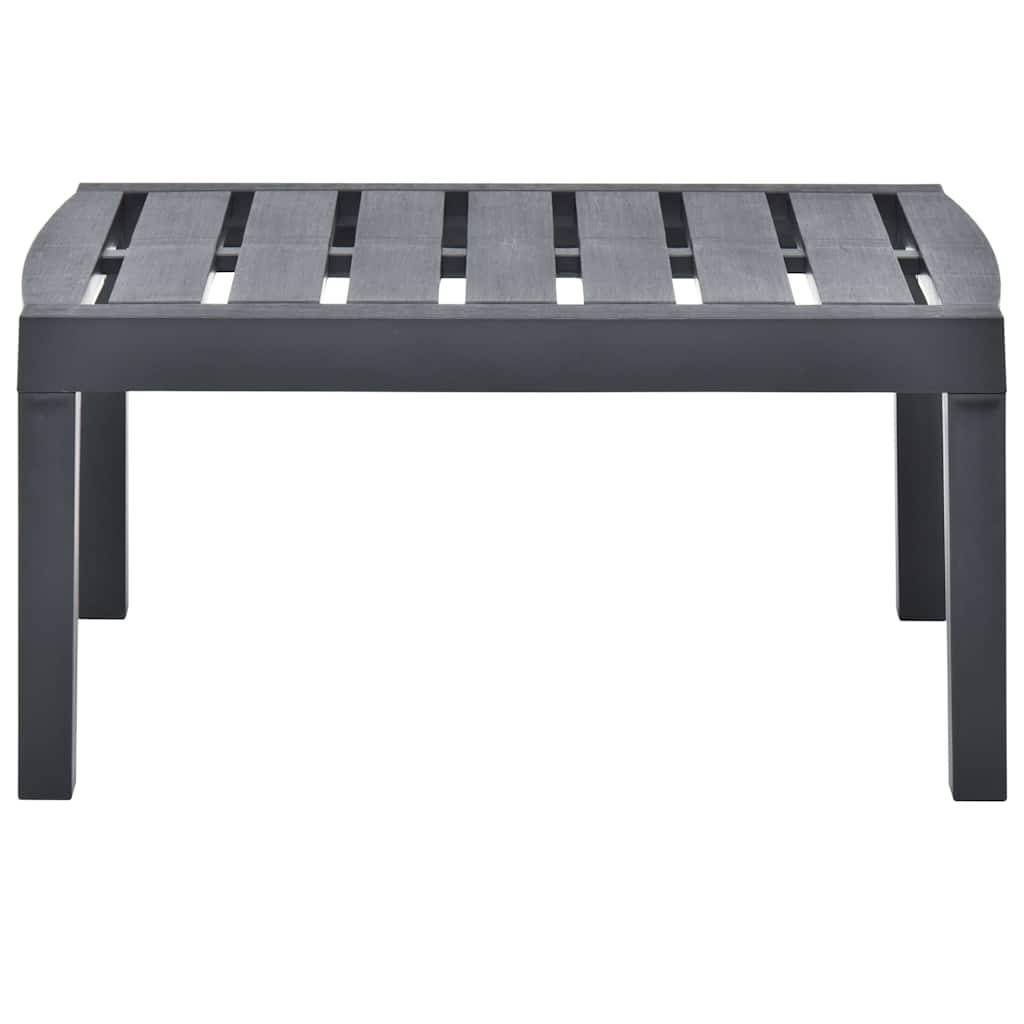 Table de jardin plastique anthracite 78 x 55 x 38 cm - PANGIVO - Image 2