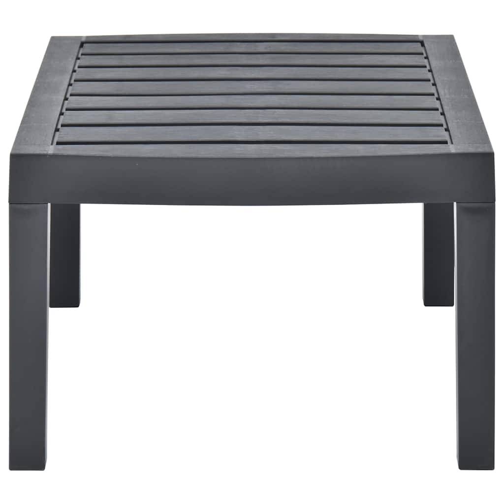 Table de jardin plastique anthracite 78 x 55 x 38 cm - PANGIVO - Image 3