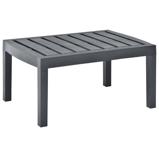 Table de jardin plastique anthracite 78 x 55 x 38 cm - PANGIVO - Image 1