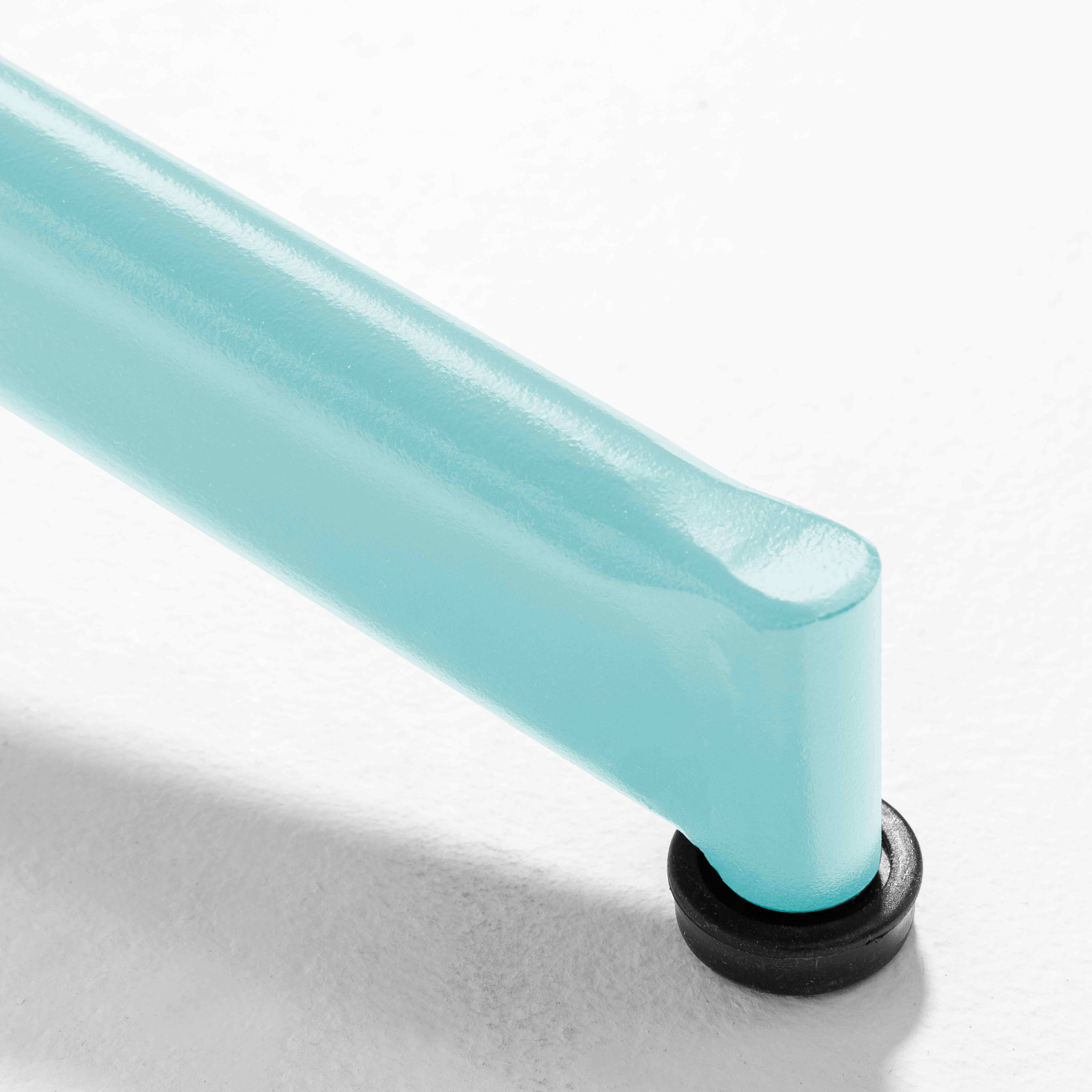 Oviala - Table de jardin carrée bistro inclinable en acier turquoise 70cm Palavas - Oviala - Image 6