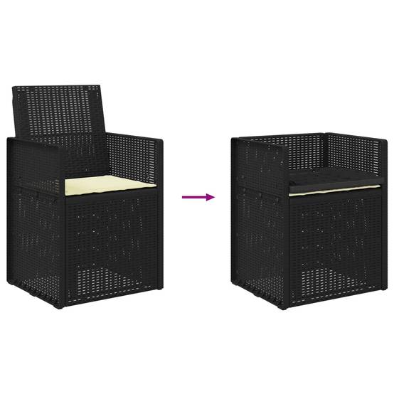 PANGIVO - Chaises de jardin polypropylène anthracite et crème 53 x 47 x 88.5 cm - PANGIVO - Image 9