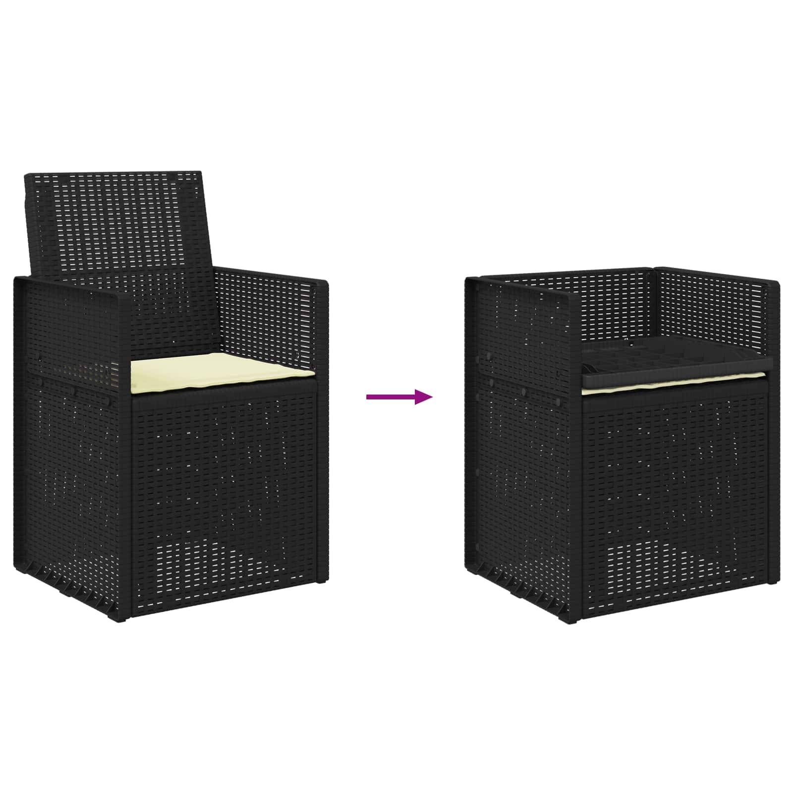 PANGIVO - Chaises de jardin polypropylène anthracite et crème 53 x 47 x 88.5 cm - PANGIVO - Image 9