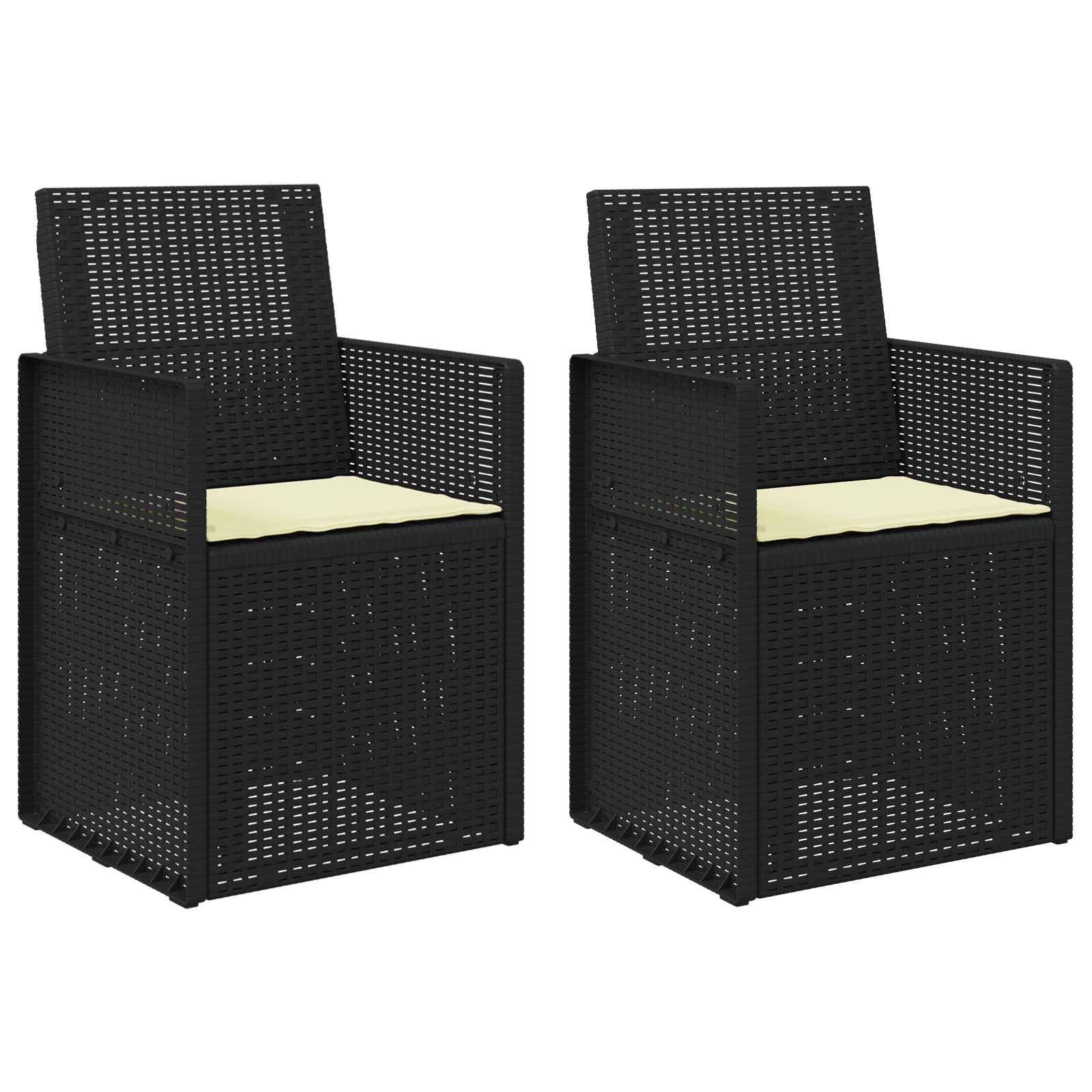 PANGIVO - Chaises de jardin polypropylène anthracite et crème 53 x 47 x 88.5 cm - PANGIVO - Image 2