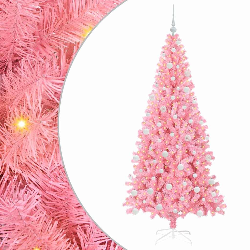 ComfortXL - Sapin de Noël Original Rose 180 cm, Décoration Lumineuse avec 120 Boules Incluses – ComfortXL Outdoor Living - Image 2