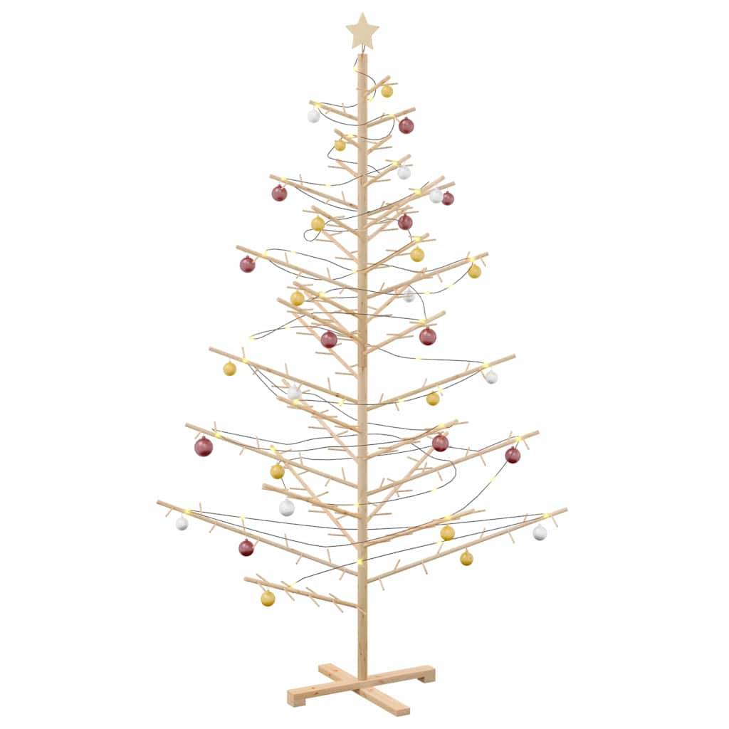 Maison Chic - Arbre de Noël, Sapin de Noël en bois Naturel 210 cm Bois massif en pin u638q - Image 3