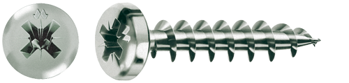Vis MUSTAD Panelvit Chromiting - Tête cylindrique - PZ2 - Filetage total - Ø4x40mm - Boite de 500 - PVACZC400400C8C - Image 3