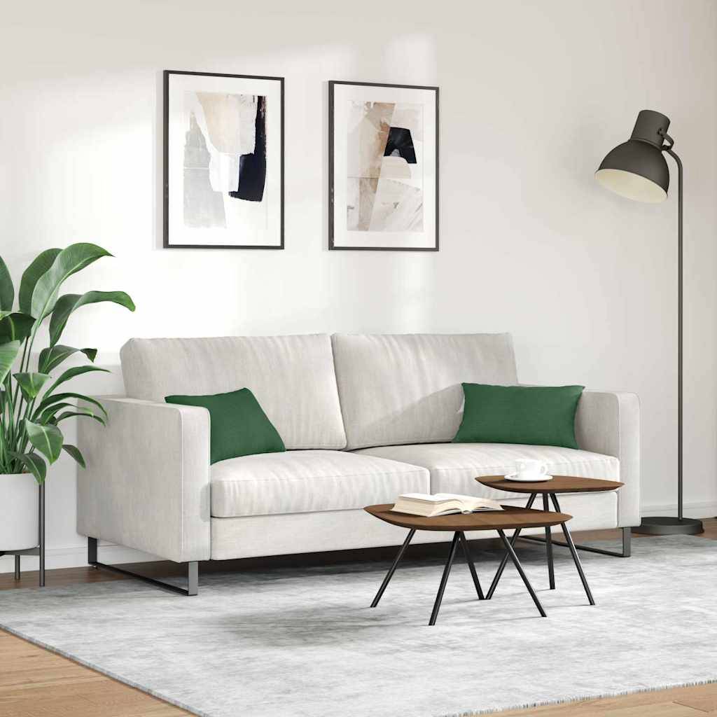 ComfortXL - Paire de Coussins en Velours Côtelé Design Moderne Housses Lavables pour Salon Vert Foncé 50x30 cm – ComfortXL Outdoor Living - Image 4