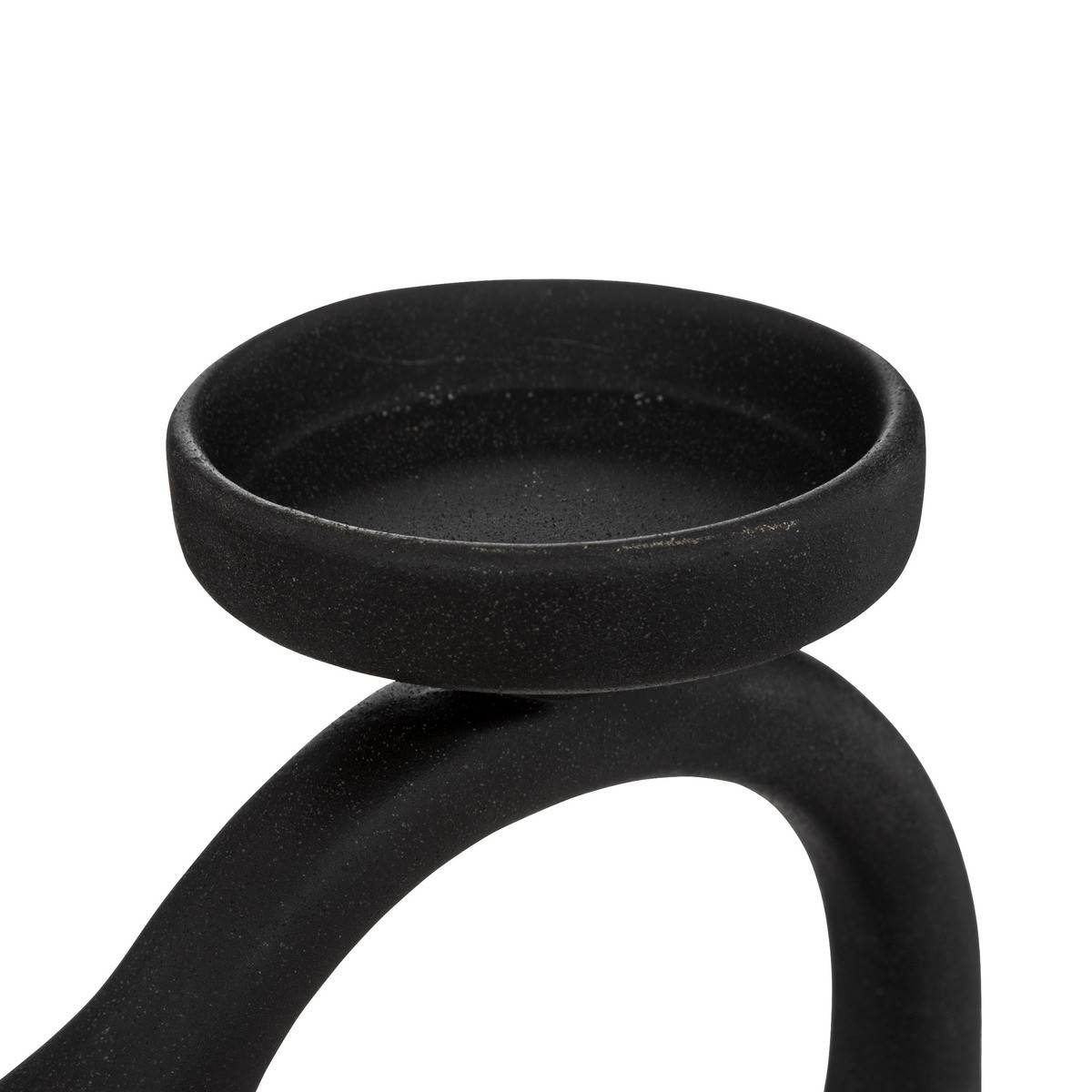 Bougeoir silhouette en Céramique Noire H 26,5 cm - Image 3