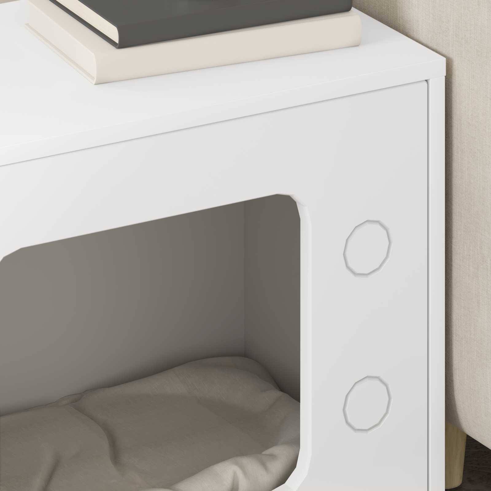 Vidaxl - Maison pour chat Blanc 51 x 30 x 52 cm Bois d'ingénierie vidaXL 8000653 - Image 5