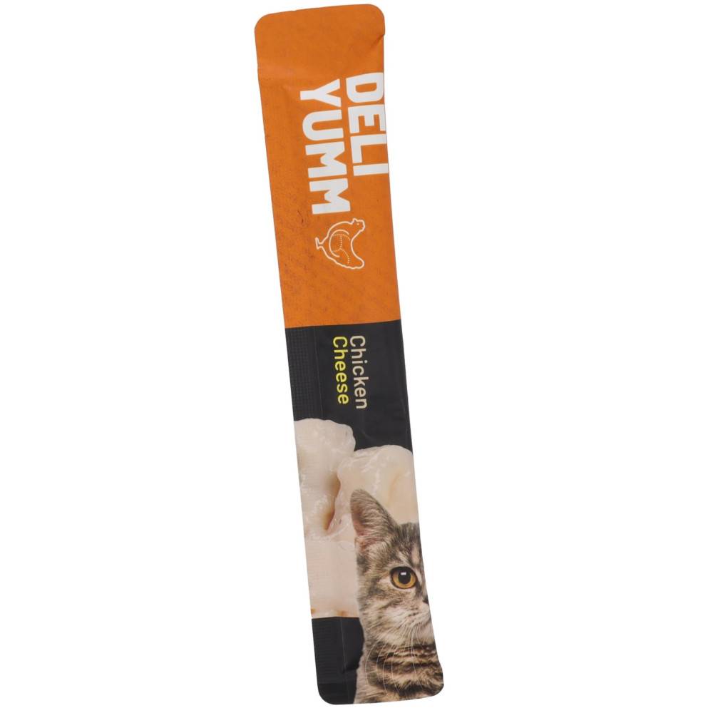 Friandises Deli Yumm Pâté avec poulet et Fromage 5 sticks de 14 g pour chat - Image 3